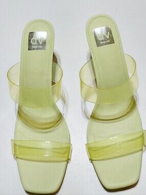 DOLCE VITA Women's  Selsta Lime Neon Green Strap Slide Sandals Size 9.5